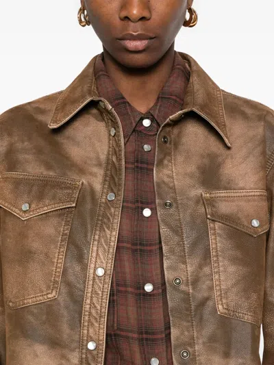Isabel Marant Étoile Karima Faux Leather Shirt