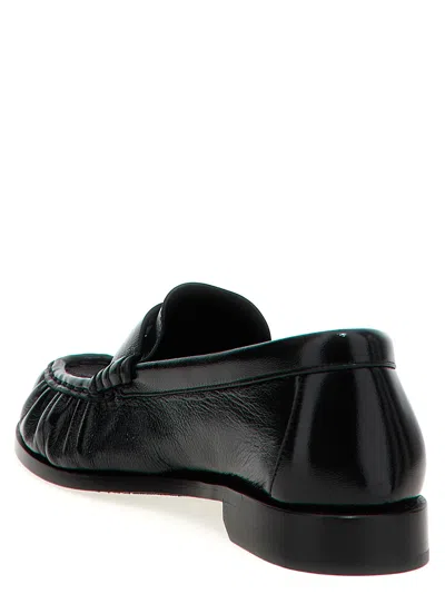 Saint Laurent Le Loafer Loafers In Polished Wrinkled Leather In Black