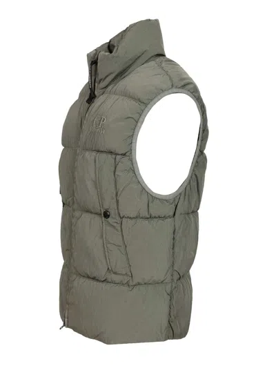 C.p. Company Liner Padded Vest Jackets Grey In Gray