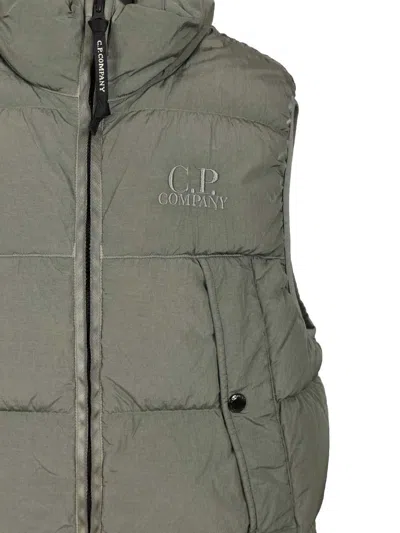 C.p. Company Liner Padded Vest Jackets Grey In Gray