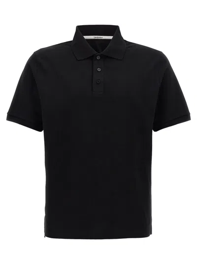 Saint Laurent Cassandre Polo Shirt In Black