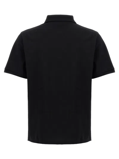 Saint Laurent Cassandre Polo Shirt In Black