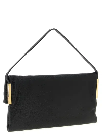 Elisabetta Franchi Logo Shoulder Bag Shoulder Bags Black In Black