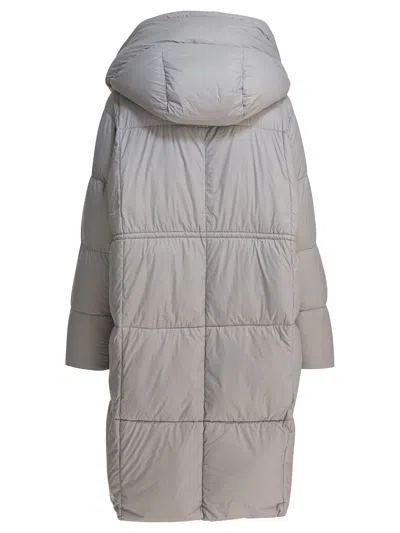 Max&moi Long Down Jacket With Over Hood Coats Grey