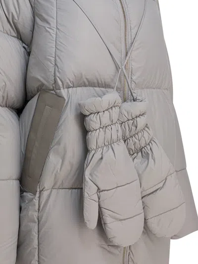 Max&moi Long Down Jacket With Over Hood Coats Grey