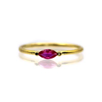 Vicstonenyc Fine Jewelry Women's Ruby Gold Ring In Gold