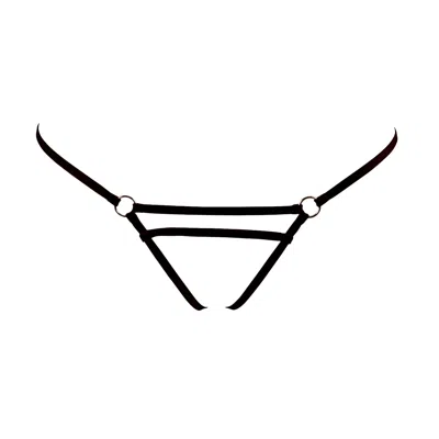 My Mokondo Women's Black Bikini Simple Strap Harness In Black