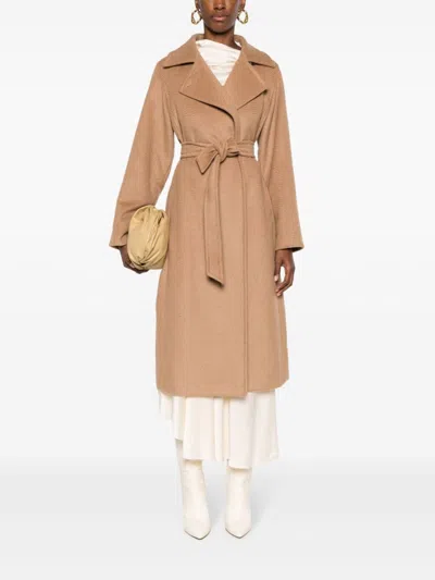 Max Mara Manuela Double-breasted Wool Coat In Nude