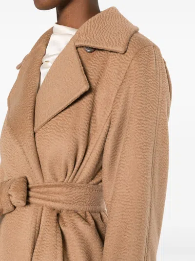 Max Mara Manuela Double-breasted Wool Coat In Nude