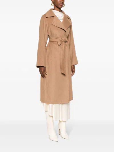 Max Mara Manuela Double-breasted Wool Coat In Nude