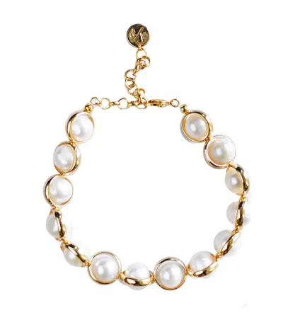 Adriana Pappas Designs Women's Pearl Bubble Bracelet In Yellow