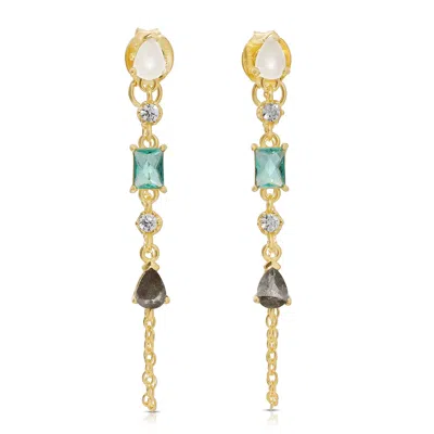 Native Gem Women's Droplet Earrings In Gold
