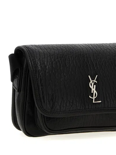 Saint Laurent Borsa A Tracolla Messenger Piccola In Pelle Nera Uomo In Black