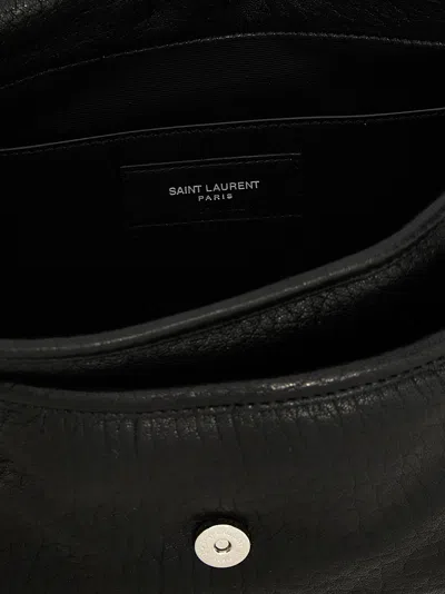 Saint Laurent Borsa A Tracolla Messenger Piccola In Pelle Nera Uomo In Black