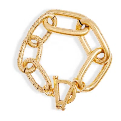 Lovard Women's Gold Bicycle Chunky Chain Link Bracelet In Gold