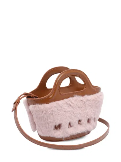 Marni Tropicalia Micro Handbag With Plush Texture In Multi