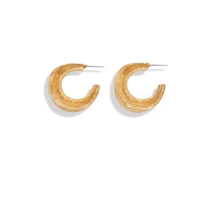 Lovard Women's Gold Carved Hoops In Gold