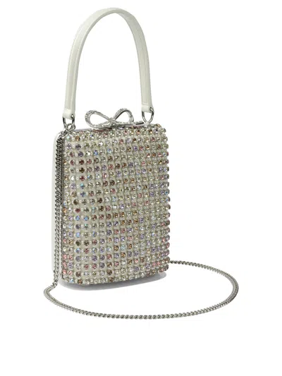 Self-portrait Mini Multi Crystal Hand Bag Handbags Silver