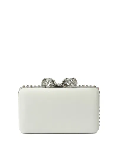 Self-portrait Rectangular Rhinestone-embellished Clutch Bag With Bow Clasp In Multi