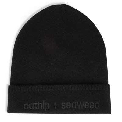 Catnip And Seaweed Women's The Black Cashmere Beanie In Black