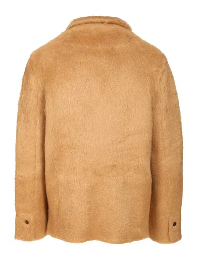 Tom Ford Double-breasted Cashmere And Mohair Jacket In Brown