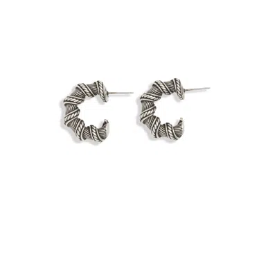 Lovard Women's Twisted Hoops - Silver In Silver