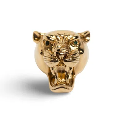 Jagged Halo Jewelry Women's Maximus Panther Ring Yellow Gold In Gold