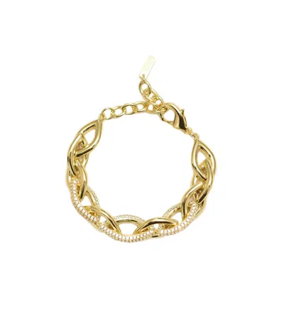 Adriana Pappas Designs Women's Pave Links Bracelet In Yellow