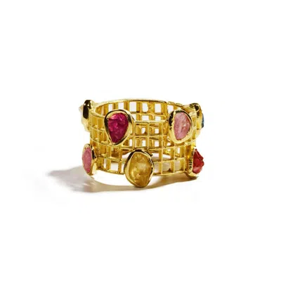 German Kabirski Women's Gold Mata Sapphire And Chrysoberyl Ring In Gold