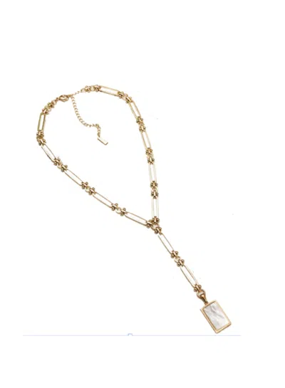 Adriana Pappas Designs Women's Luna Lariat - White In White