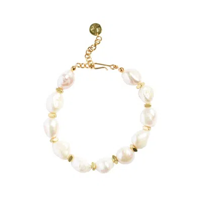 Adriana Pappas Designs Women's Pearl Nugget Bracelet In Yellow