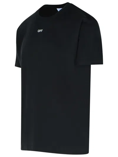 Off-white Graphic Print Crew Neck Cotton T-shirt In Black