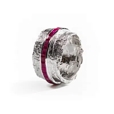 German Kabirski Women's Silver / Red Bando Ruby Ring In Multi