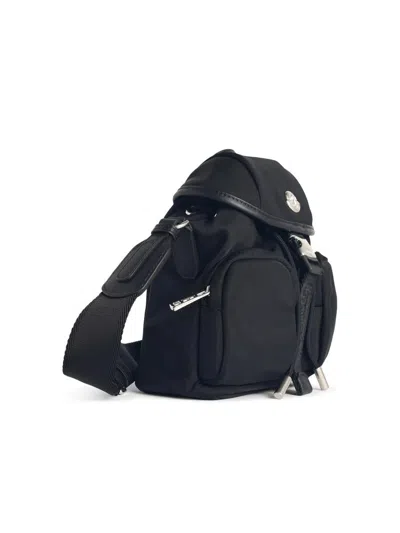Moncler Mini Crossbody Bag Adjustable Straps In Black