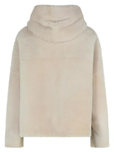 Blancha Hoodie Jacket With Pockets In White