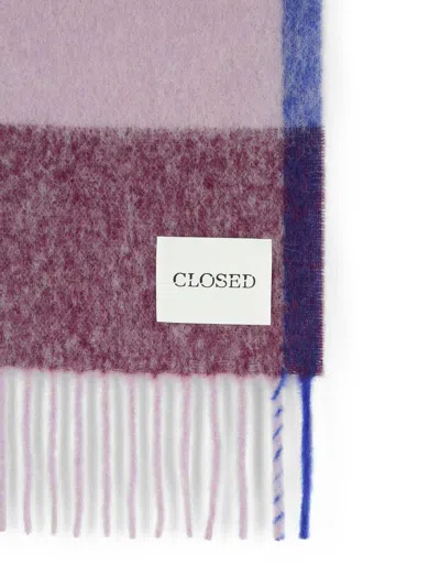 Closed Multicolor Alpaca Blend Scarf In Pink