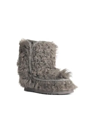Mou 'eskimo 24' Grey Sheepskin Ankle Boots In Gray