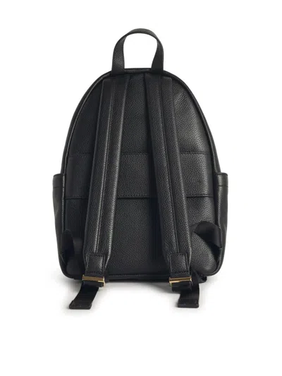 Michael Kors Tanner Medium Backpack In Hammered Leather In Black