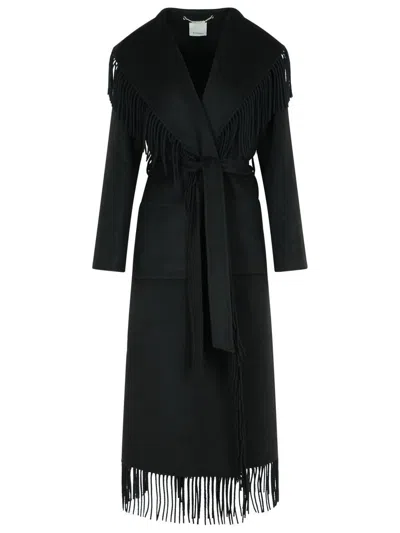 Simkhai 'carrie' Black Wool Blend Coat In Black