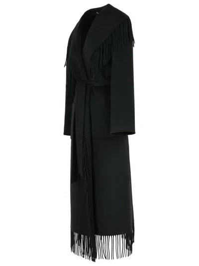 Simkhai 'carrie' Black Wool Blend Coat In Black