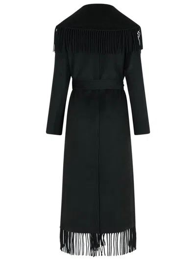 Simkhai 'carrie' Black Wool Blend Coat In Black