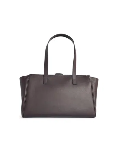 Hidesins Soft Calfskin Leather Shoulder Bag In Brown