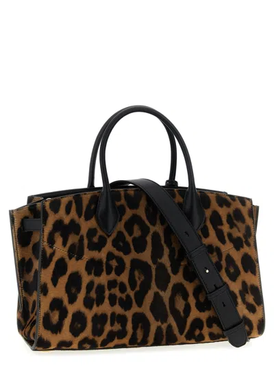 Ferragamo Leopard Print Studio Large Tote In Animal Print