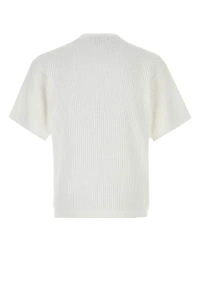 Magliano Men White Cotton Waffle T-shirt, M Luxury T-shirts For Men Darveys In White