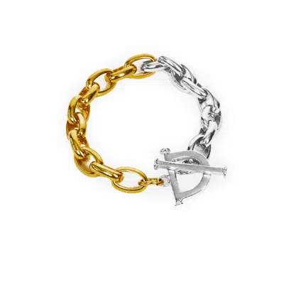 Lovard Women's Fifty-fifty Toggle Bracelet