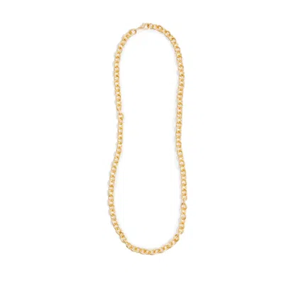Lovard Women's Belveled Small Loop Chain Necklace In Yellow