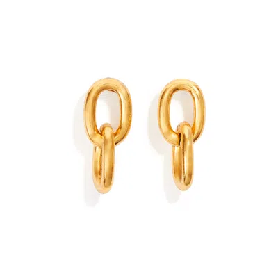 Lovard Women's Gold Double Link Earring In Gold