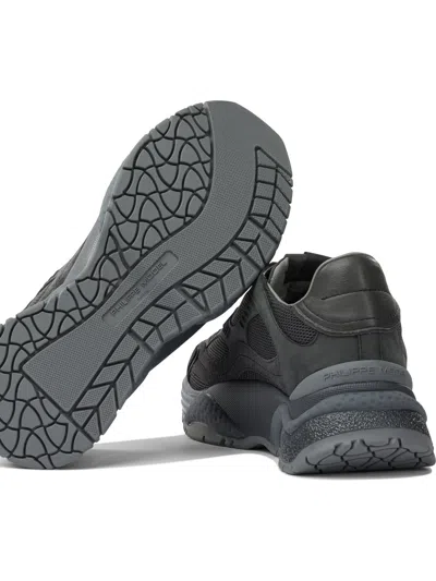 Philippe Model Low Top Sneakers Mesh Panels In Gray