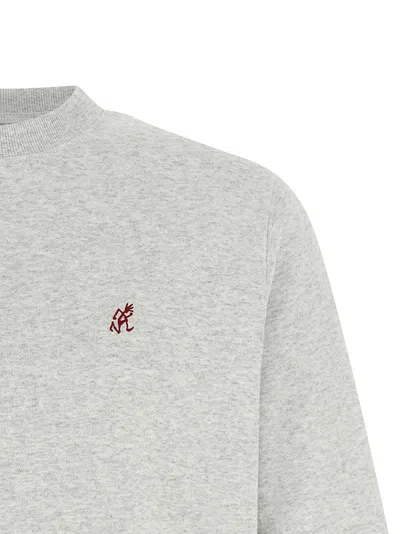 Gramicci Embroidered Crew-neck Sweatshirt In Gray