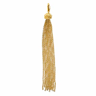Lovard Women's Gold Large Chain Tassel Clip-on Charm In Gold